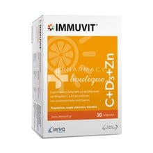 Immuvit Vitamin C+D3+Zn - Ανοσοποιητικό, 30 caps