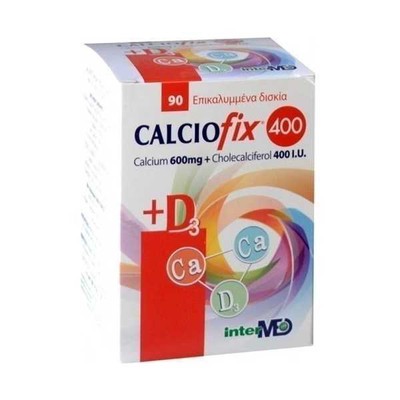 INTERMED Calciofix 400 Συμπλήρωμα Διατροφής Ασβεστίου & Βιταμίνης D3 90 Δισκία
