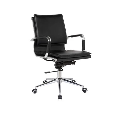 Πολυθρόνα Γραφείου PU 56x62x95/105cm BF3601 Μαύρο 
