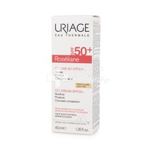 Uriage Roseliane CC Cream SPF50+ (Teinte Claire) - Ενυδατική Αντηλιακή Κρέμα Κατά της Ερυθρότητας με Χρώμα, 40ml