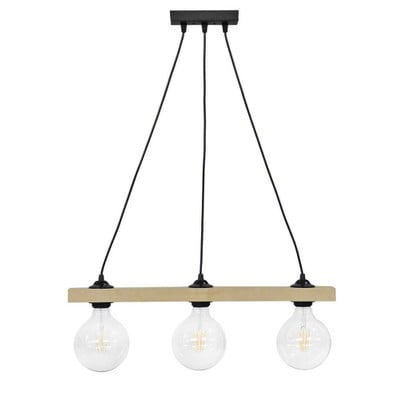 Pendant Light 3/L Wooden Bar