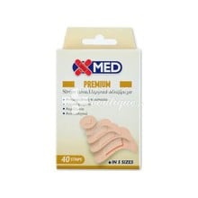 Medisei X-Med Premium Strips - Επιθέματα Υποαλλεργικά Αδιάβροχα (5 Μεγέθη), 40τμχ.