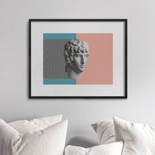 Statue head in surreal style