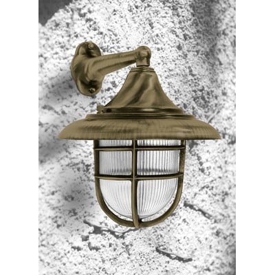 Brass Wall Light N.74 E27 Ip53 150W Antique