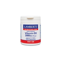 Lamberts Vitamin D3 2000iu Συμπλήρωμα Διατροφής Βιταμίνης D3 120 κάψουλες 