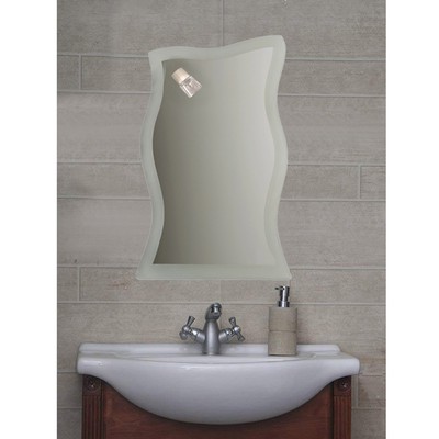 Καθρέπτης μπάνιου τοίχου 45x70 με φωτιστικό