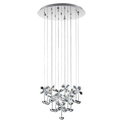 Pendant Led Light Pianopoli Chromium With Crystals