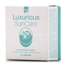 Intermed Luxurious Sun Care Silk Cover BB Compact SPF50+ 02 Medium - Υψηλή Αντηλιακή Προστασία, 12gr