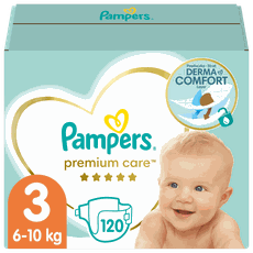 Pampers Premium Care No 3 (6-10Kg) Πάνες 120Τμχ με