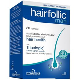 Vitabiotics Wellman Hairfollic Man, Hair Health, Φροντίδα των Μαλλιών Ειδικά για Άνδρες, 60 tablets