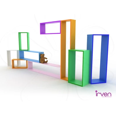 Ράφι τοίχου Irven Tetrtis B09 45x36x24