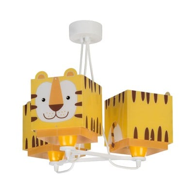 Kids Pendant Triple Ceiling Lamp Little Tiger 3Xe2