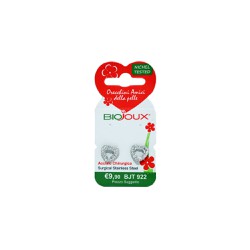 Biojoux BJT 922 Trendy White Crystal Open Heart 11mm 2 τεμάχια