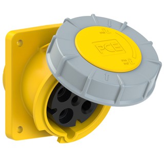 Recessed Socket with Flange Power Twist 4X63A 110V