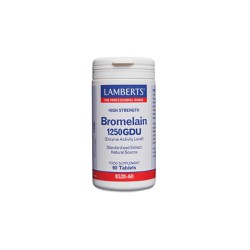 Lamberts Bromelain 1250GDU 500mg Μπρομελαΐνη Για Την Υγεία Των Αρθρώσεων & Την Υποβοήθηση Της Πέψης 60 ταμπλέτες