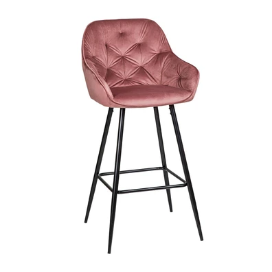 Σκαμπώ Μπαρ Varossi Velvet Dot Σάπιο Μήλο 53x55x10