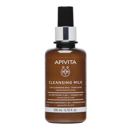 APIVITA Cleansing Milk 3 σε 1 για Πρόσωπο & Μάτια Με Χαμομήλι & Μέλι 200ml