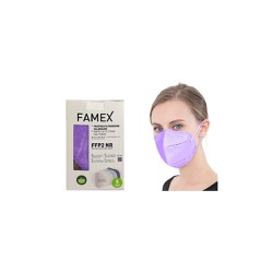 Famex Μάσκα Υψηλής Προστασίας Ενηλίκων FFP2 NR Μωβ 10 τεμάχια