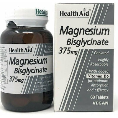 Health Aid Magnesium Bisglycinate 375mg 60 ταμπλέτ