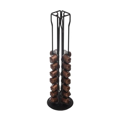 Estia Βαση για Καψουλες Espresso Metal Black Μεταλ