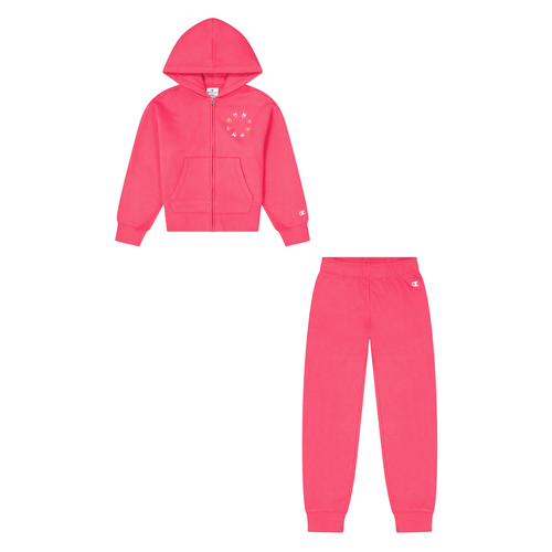 Champion Girl Hooded Full Zip Suit (404836)-FUCSIA