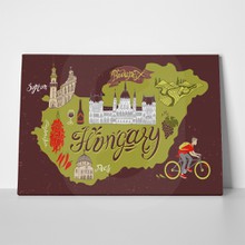 Illustrated map hungary 588959639 a