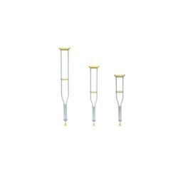 ADCO Aluminum Crutches Normal Height Adjustable Minimum 114cm Maximum 144cm 1 pair