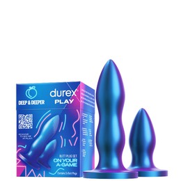 Durex Play Deep & Deeper Butt Plug Set On Your A-Game Πρωκτικές Σφήνες, 2τεμ, 1σετ