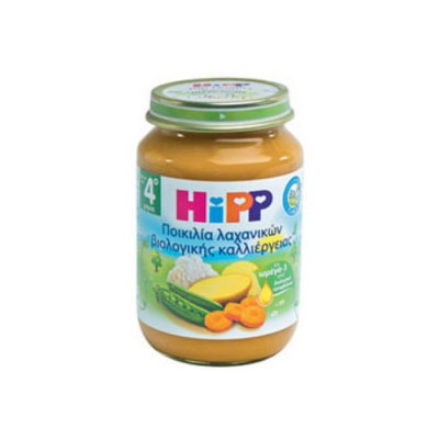 HIPP - ΒΡΕΦΙΚΟ ΓΕΥΜΑ Ποικιλία Λαχανικών (μετά τον 4o μήνα) - 190gr