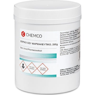 CHEMCO Βορικό Οξύ Κρυσταλλικό Φαρμακευτικό 200gr