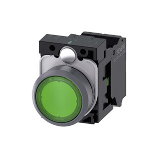 Illuminated Pushbutton LED Green 22mm 3SU1132-0AB4