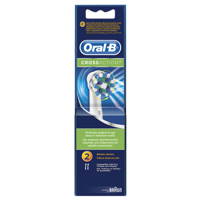 ORAL-B Cross Action Ανταλλακτικά για Ηλεκτρικές Οδοντόβουρτσες 2τμχ