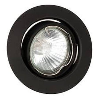 Recessed Spot Light Round Movable Black Gu10