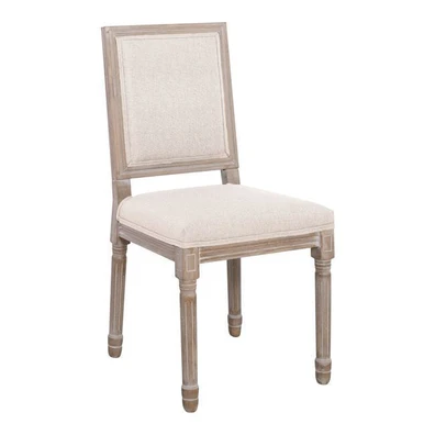 Σετ Καρέκλες 2 τμχ Decape/Ύφασμα Εκρού 51x55x100cm