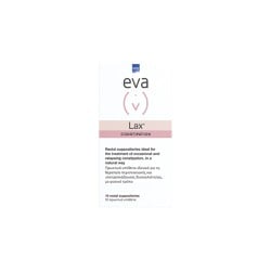 Intermed Eva Lax Πρωκτικά Υπόθετα Με Αναβράζουσα Δράση Για Άμεση Και Φυσική Ανακούφιση Της Δυσκοιλιότητας 10 υπόθετα