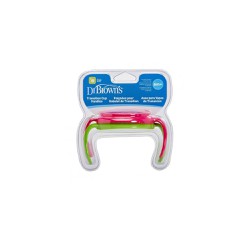 Dr.Brown's Cup Handles Cup Handles With Soft Mouth For Girl Pink & Green 2 pieces