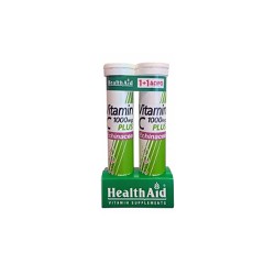 Health Aid Promo (1+1 Δώρο) Echinacea Vitamin C 1000mg Συμπλήρωμα Διατροφής Για Την Ενίσχυση Του Ανοσοποιητικού Με Γεύση Λεμόνι 2x20 ταμπλέτες
