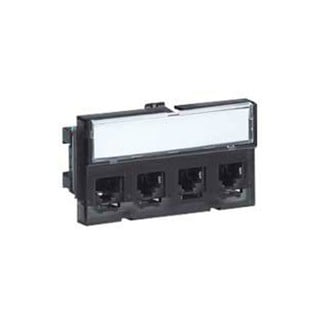 Connection Block with 4 RJ45 CAT6 UTP Ports 32710