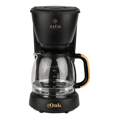 Estia Καφετιερα Φιλτρου oak Πλαστικη 1000w με Γυαλ