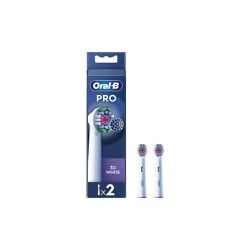 Oral-B Pro 3D White Ανταλλακτικά Ηλεκτρικής Οδοντόβουρτσας 2 τεμάχια