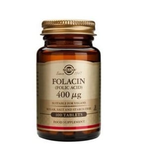 Solgar Folacin (Folic Acid) 400ug, 100tabs