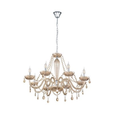 Pendant Light Chandelier Basilano Cognac Colour Wi