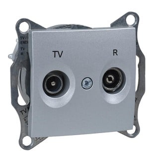 Sedna TV/RD Intermediate Socket Aluminium SDN33018