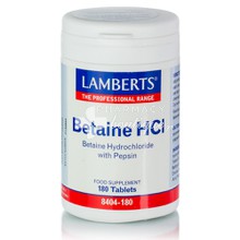 Lamberts Betaine HCI - Πέψη, 180 tabs (8404-180)
