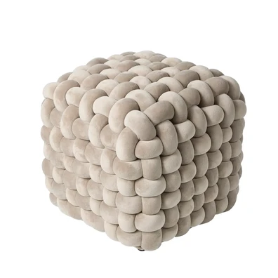 Das Home Διακοσμητικο Πουφ 43χ43χ40 2274 Beige 43x