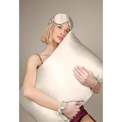 Μεταξωτή Μαξιλαροθήκη Beauty Sleep Champagne 50x70