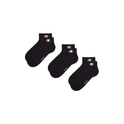 Champion Unisex 3Pk Quarter Socks (U20099)-BLACK