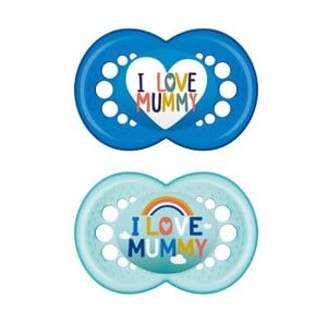 MAM Ι Love Mummy & Daddy Silicone Soother for Boys