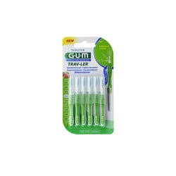 Gum Trav-Ler Ultra Fine Tapered 1.1mm Interdental Brushes Vegetable 6 pieces