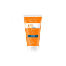 Avene Eau Thermale Fluid SPF50 + Slim Facial Sunscreen For Normal & Combination Skin 50ml
